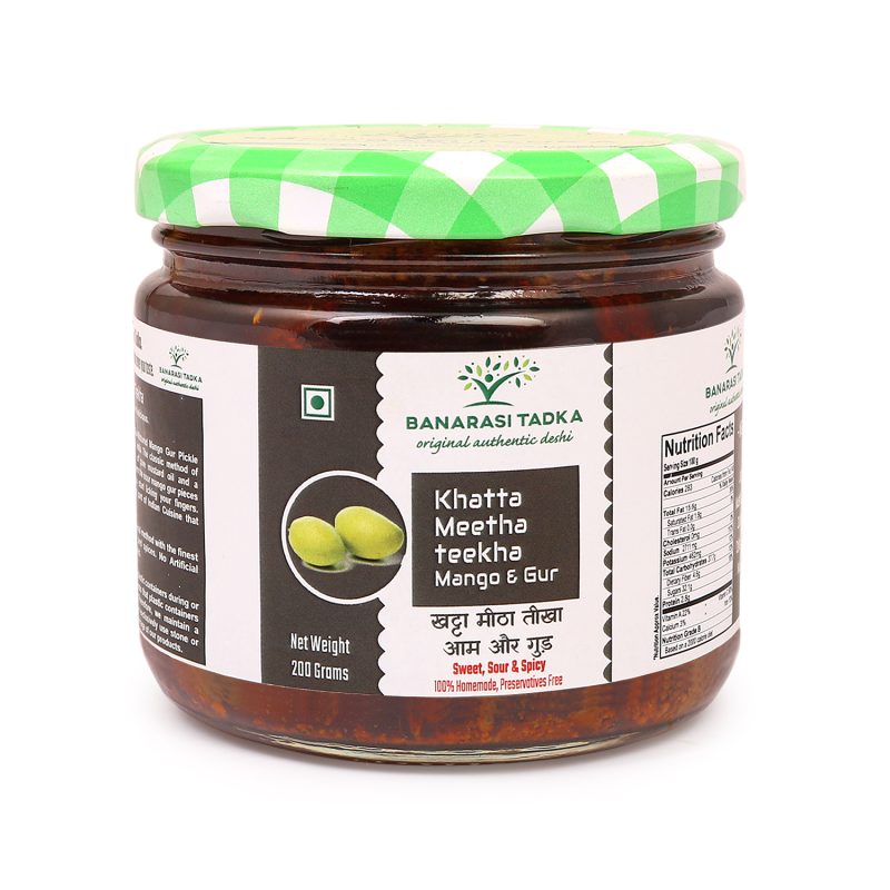 Khatta Meetha Teekha Mango Gur pickle 200 Gram